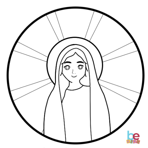 hail mary prayer coloring pages for children