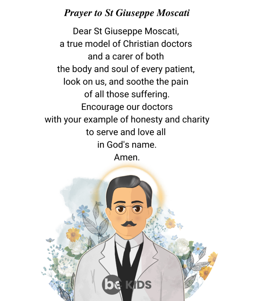 Physicians People Rejected by Religious Orders San José Moscati Patrón de la Anatomía y Patologías relic card 3rd Class of Saint Giuseppe Moscati Bachelors 