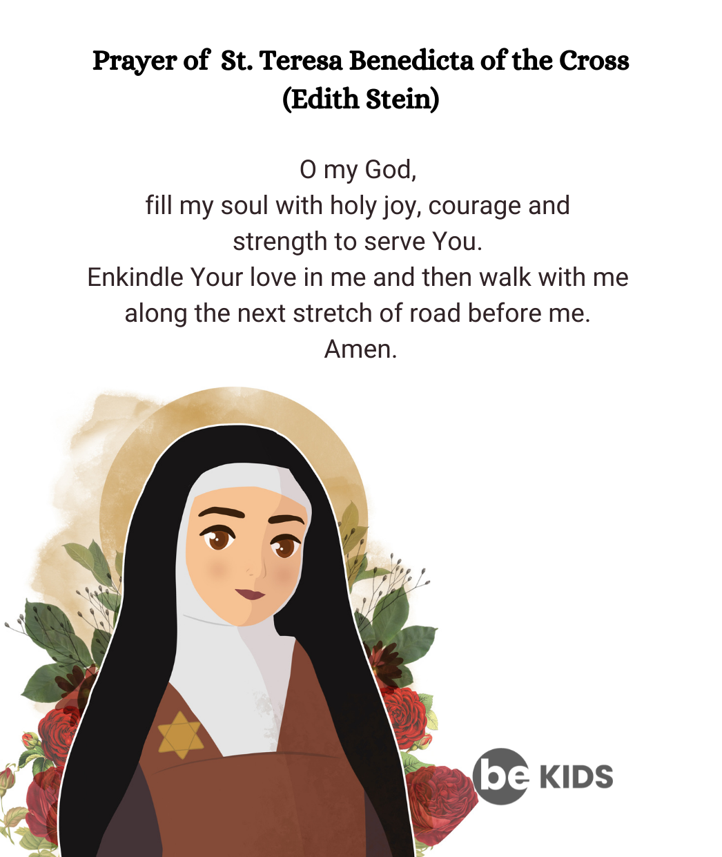 St. Teresa Benedicta of the Cross (Edith Stein) - BeKids